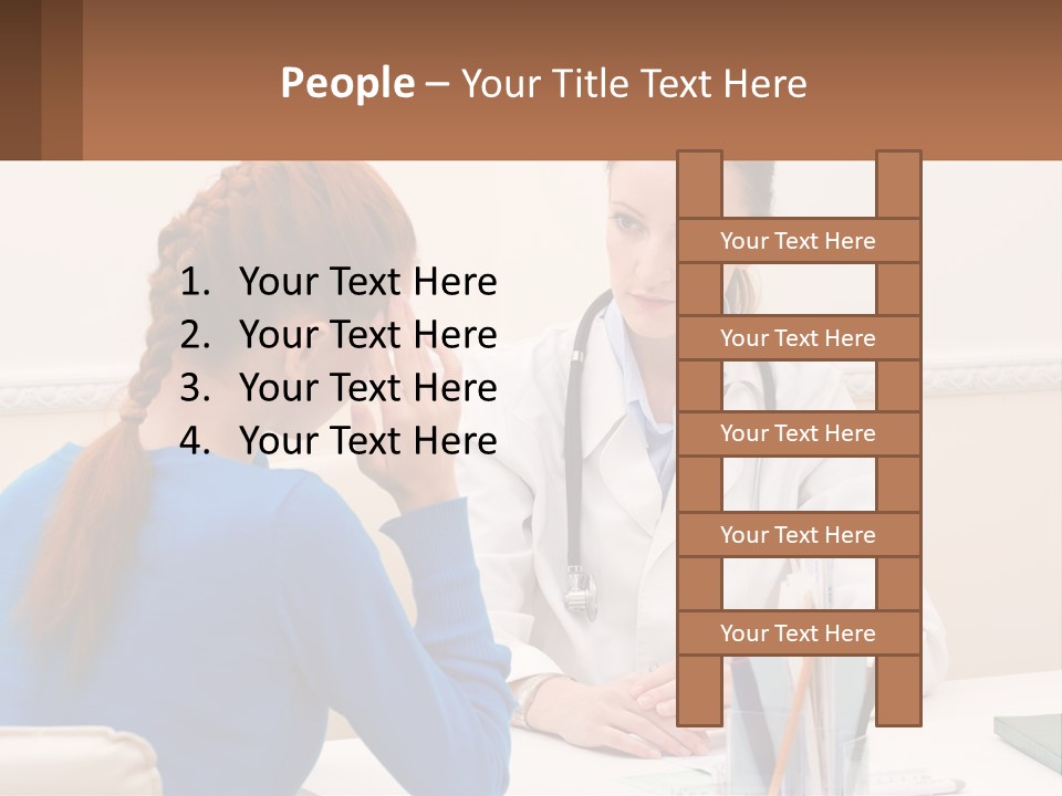 A Doctor Talking To A Patient At A Desk PowerPoint Template