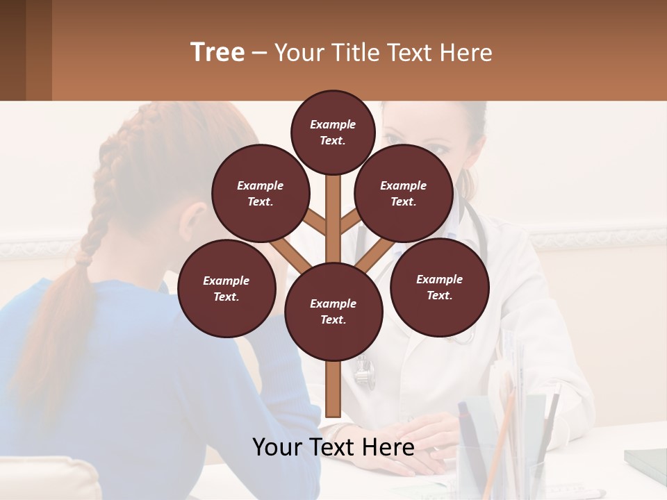 A Doctor Talking To A Patient At A Desk PowerPoint Template