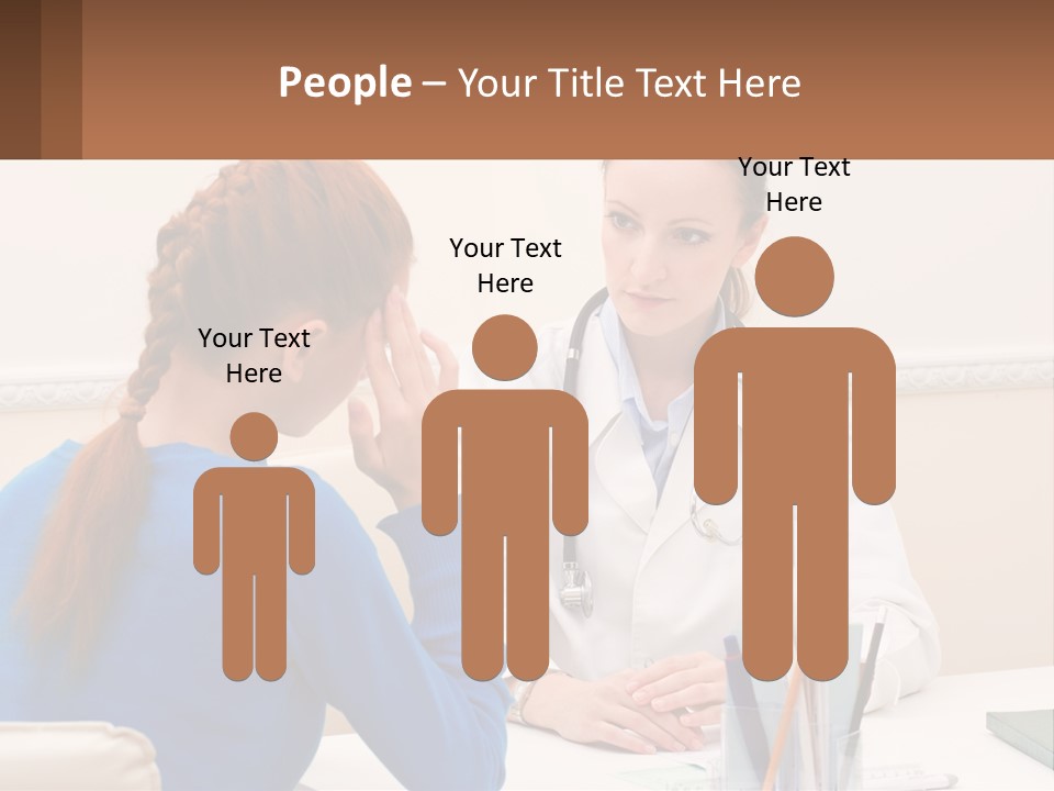 A Doctor Talking To A Patient At A Desk PowerPoint Template