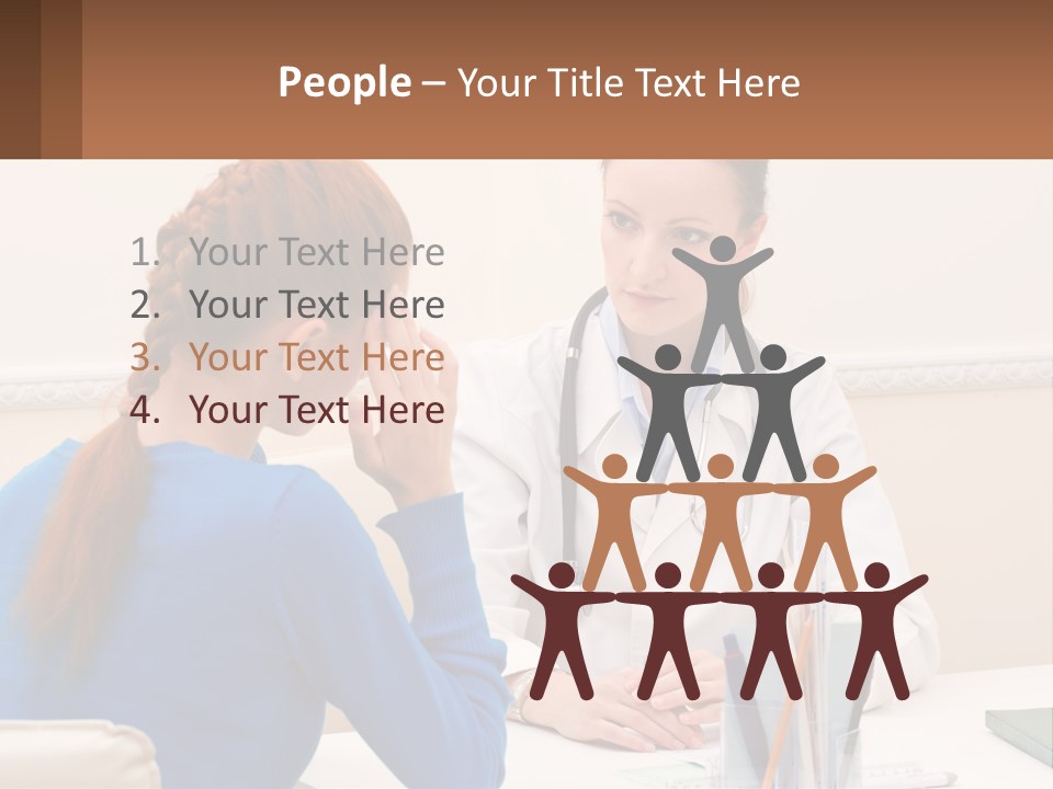 A Doctor Talking To A Patient At A Desk PowerPoint Template