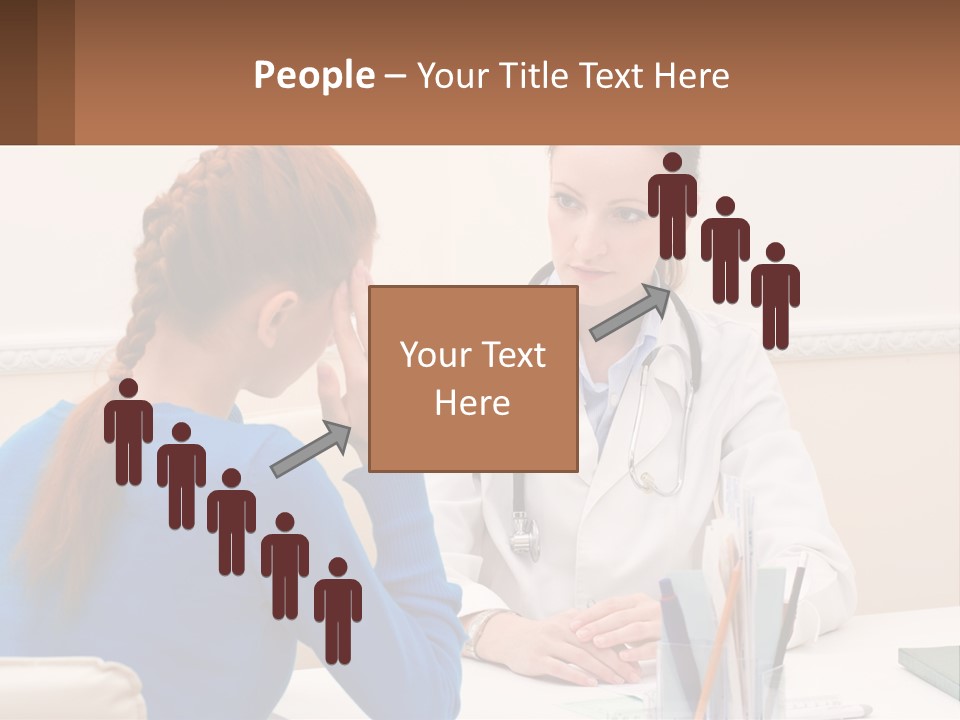 A Doctor Talking To A Patient At A Desk PowerPoint Template