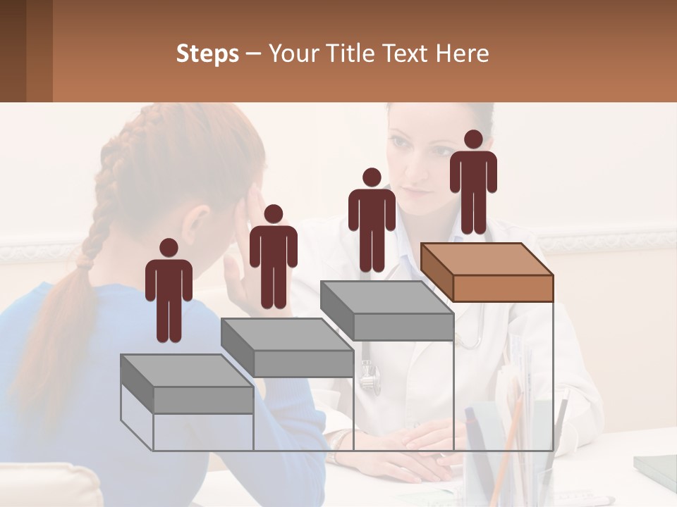 A Doctor Talking To A Patient At A Desk PowerPoint Template