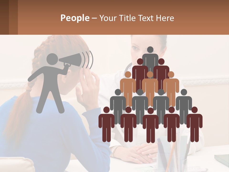 A Doctor Talking To A Patient At A Desk PowerPoint Template