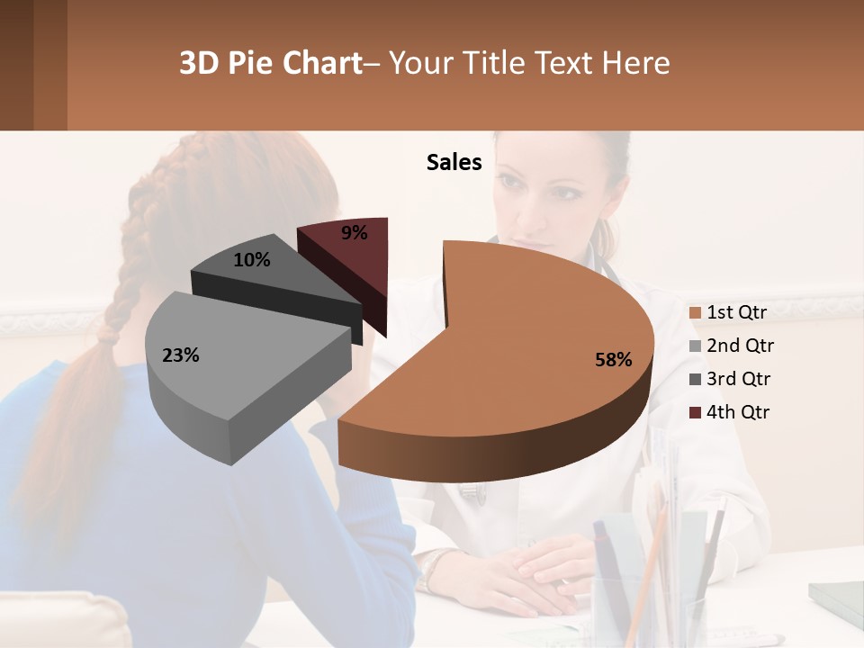 A Doctor Talking To A Patient At A Desk PowerPoint Template