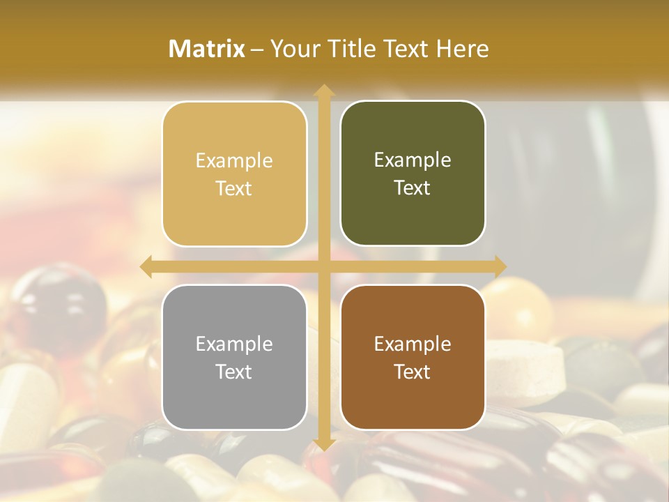 A Bottle Of Pills And Pills On A Table PowerPoint Template