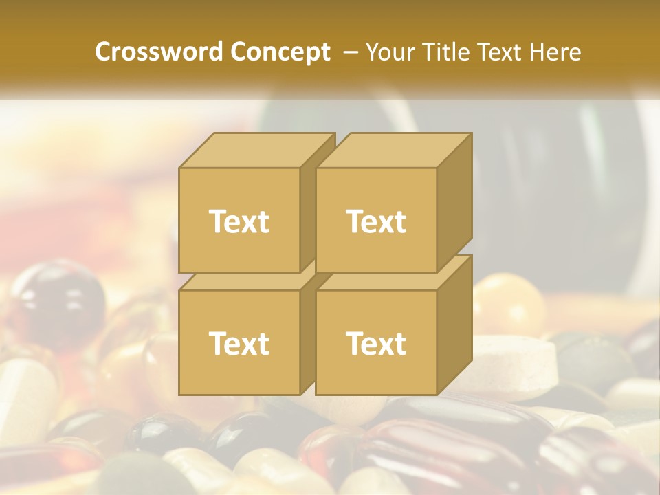 A Bottle Of Pills And Pills On A Table PowerPoint Template