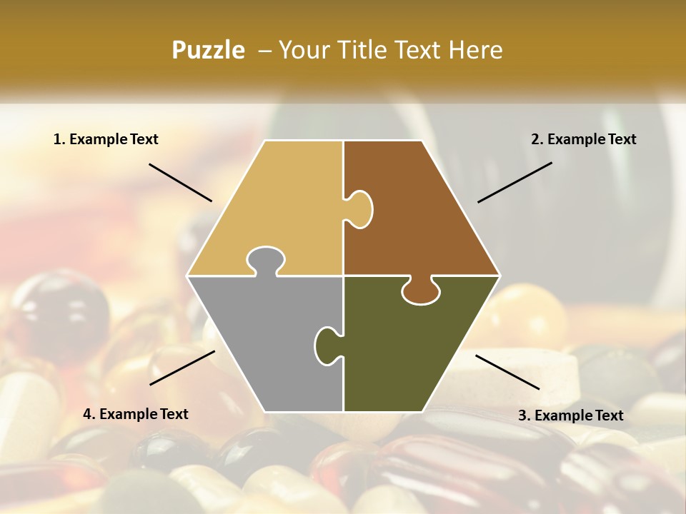 A Bottle Of Pills And Pills On A Table PowerPoint Template