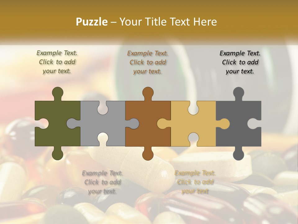 A Bottle Of Pills And Pills On A Table PowerPoint Template