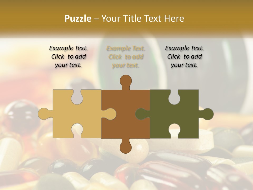 A Bottle Of Pills And Pills On A Table PowerPoint Template