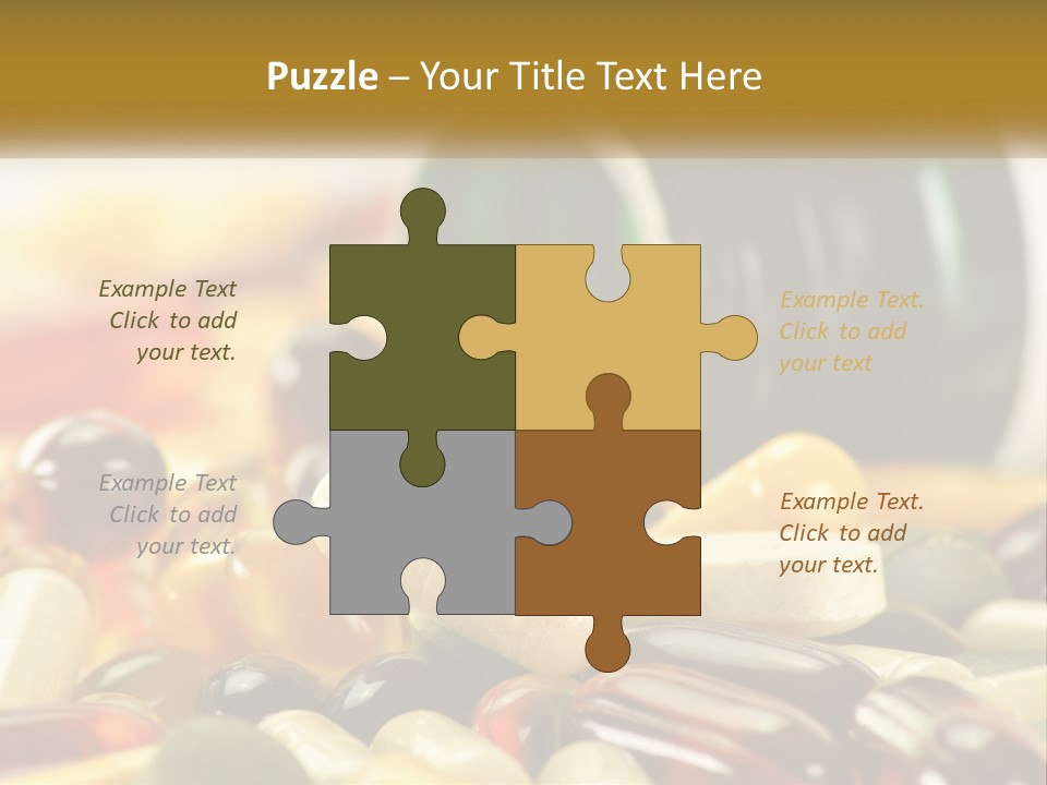 A Bottle Of Pills And Pills On A Table PowerPoint Template