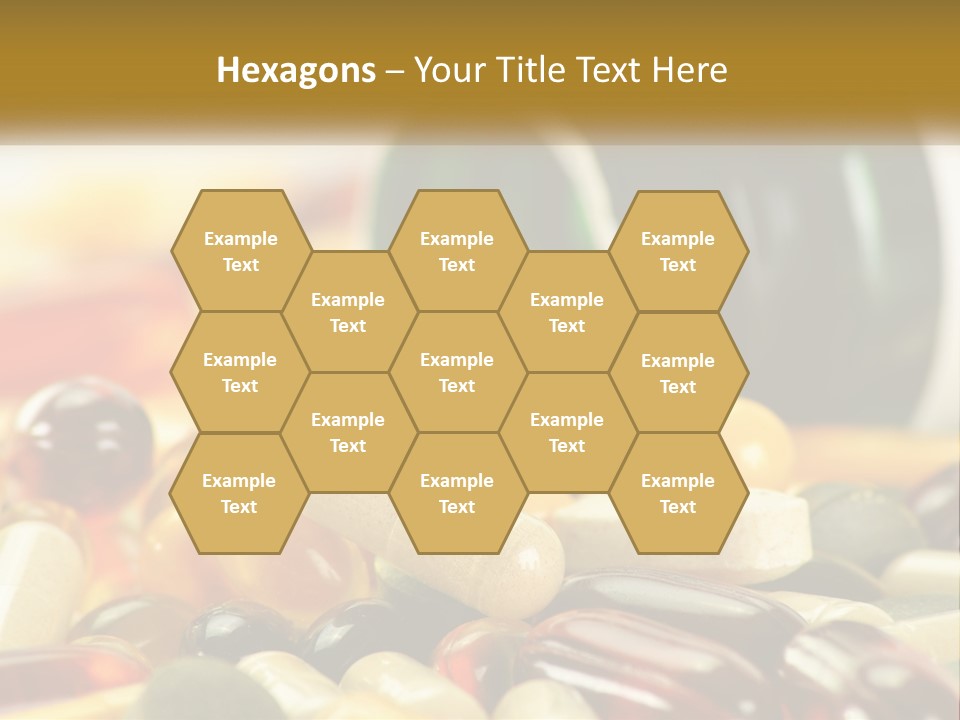 A Bottle Of Pills And Pills On A Table PowerPoint Template