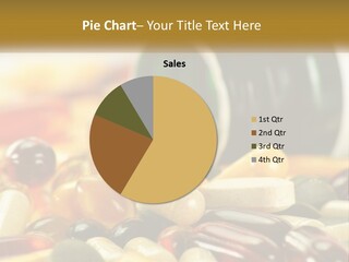 A Bottle Of Pills And Pills On A Table PowerPoint Template