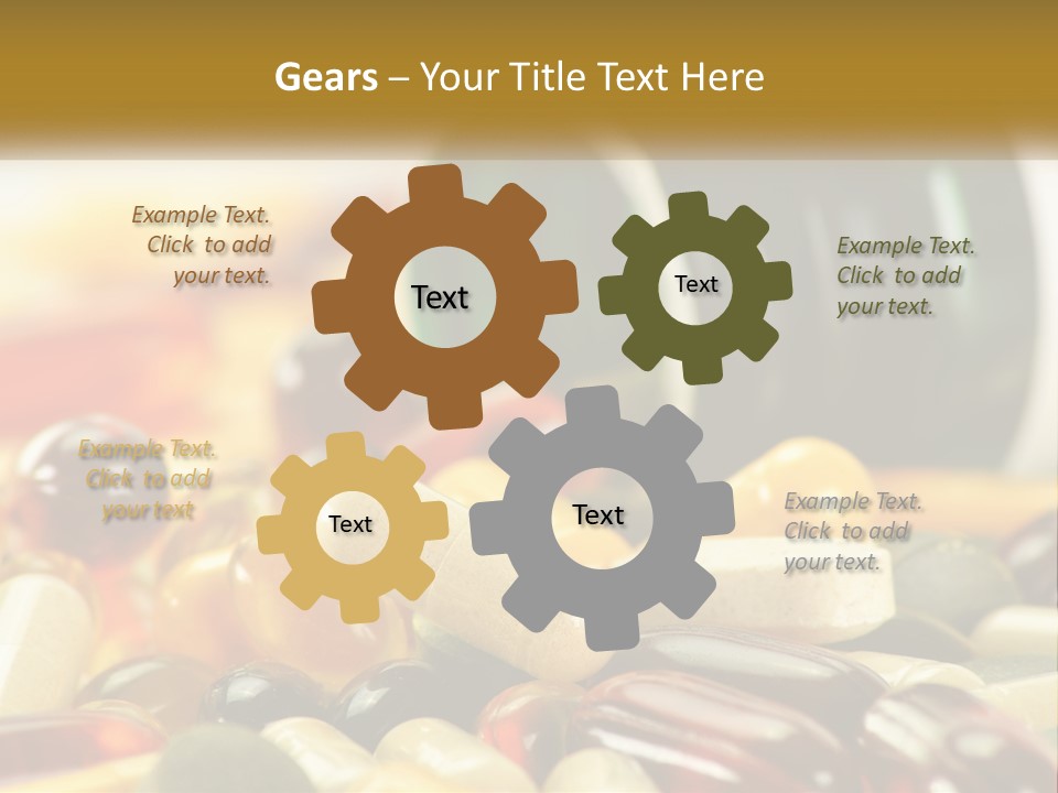 A Bottle Of Pills And Pills On A Table PowerPoint Template