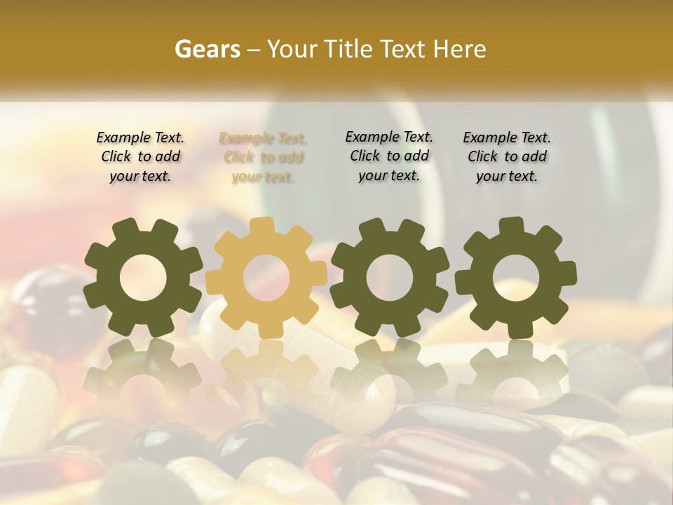 A Bottle Of Pills And Pills On A Table PowerPoint Template