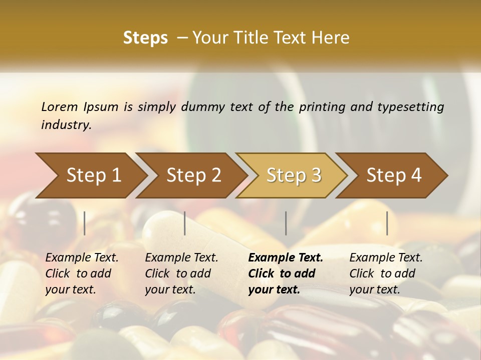 A Bottle Of Pills And Pills On A Table PowerPoint Template