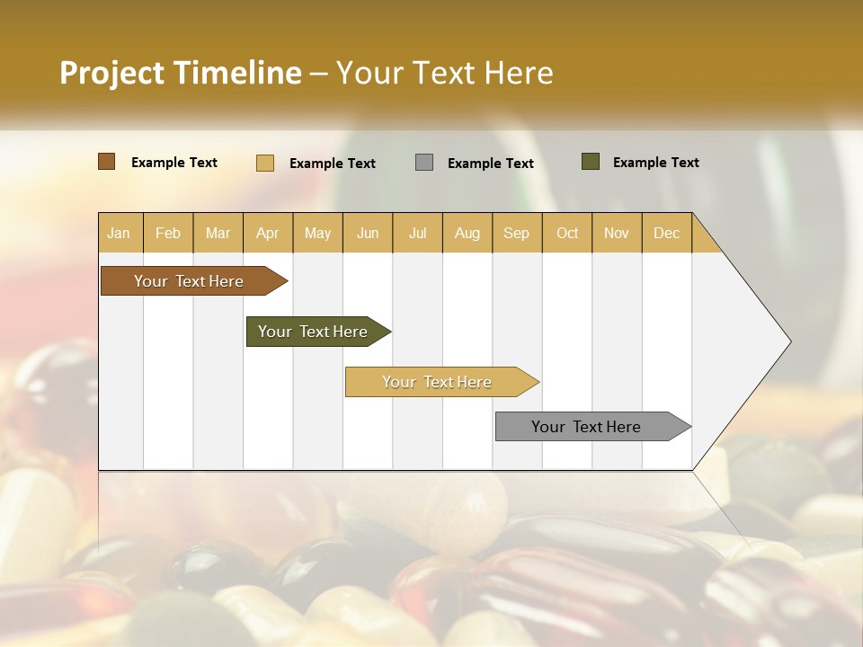 A Bottle Of Pills And Pills On A Table PowerPoint Template