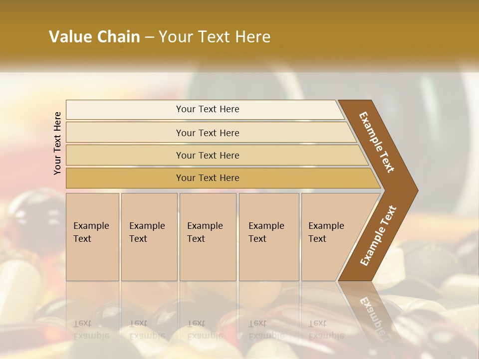 A Bottle Of Pills And Pills On A Table PowerPoint Template