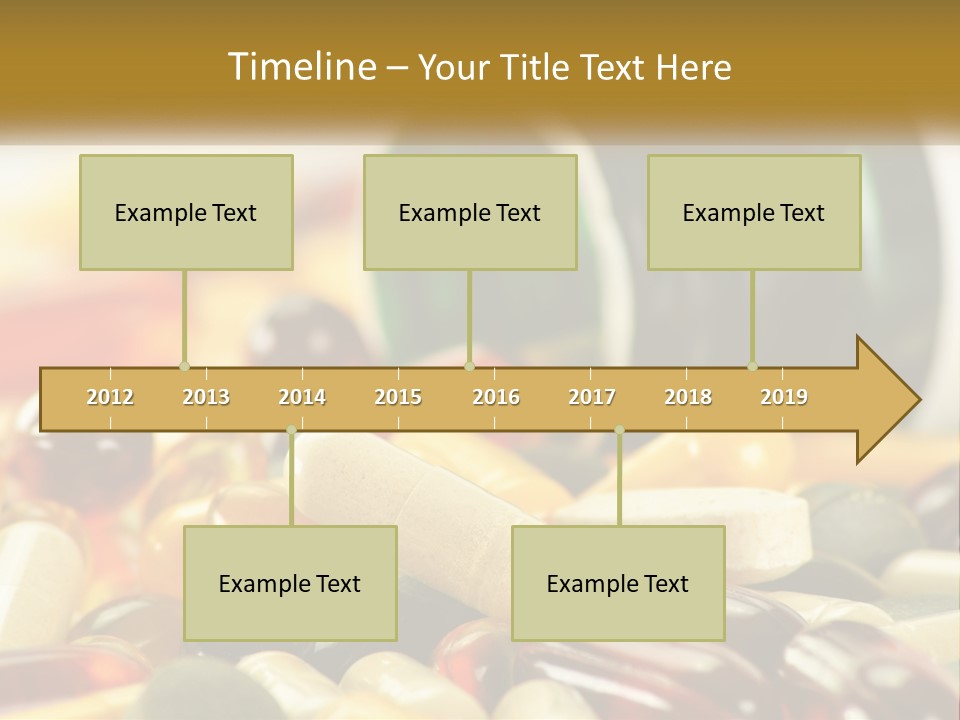 A Bottle Of Pills And Pills On A Table PowerPoint Template