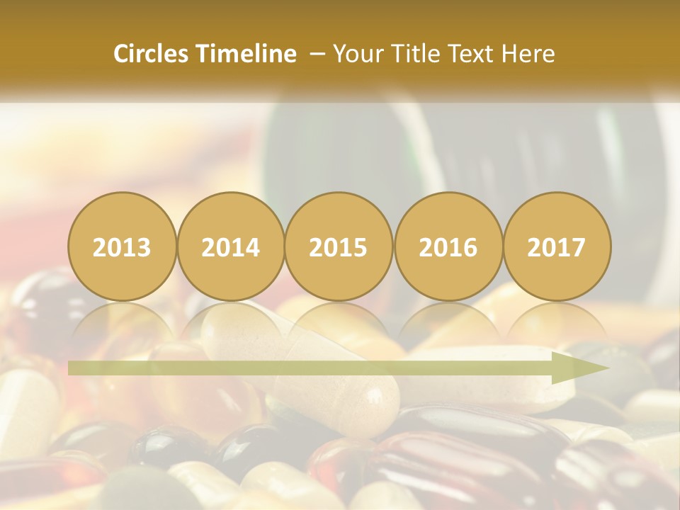 A Bottle Of Pills And Pills On A Table PowerPoint Template