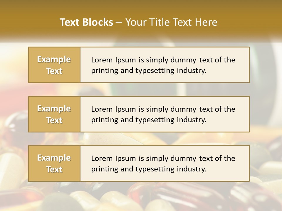 A Bottle Of Pills And Pills On A Table PowerPoint Template