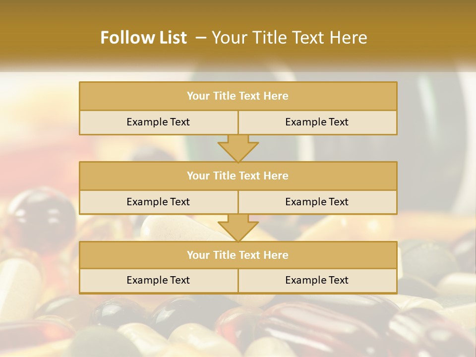 A Bottle Of Pills And Pills On A Table PowerPoint Template