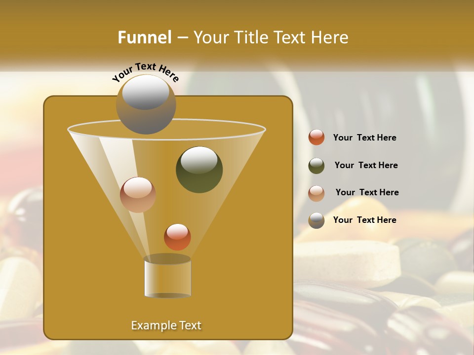 A Bottle Of Pills And Pills On A Table PowerPoint Template