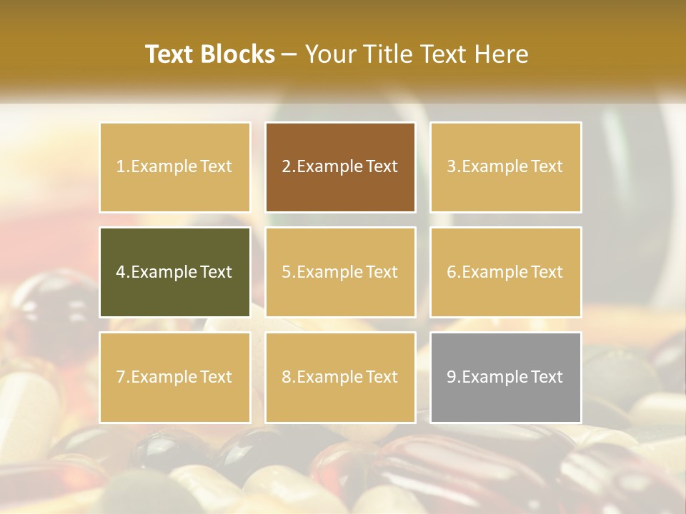 A Bottle Of Pills And Pills On A Table PowerPoint Template