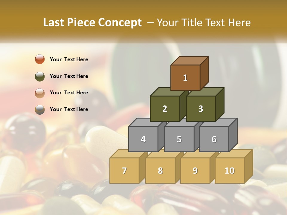 A Bottle Of Pills And Pills On A Table PowerPoint Template