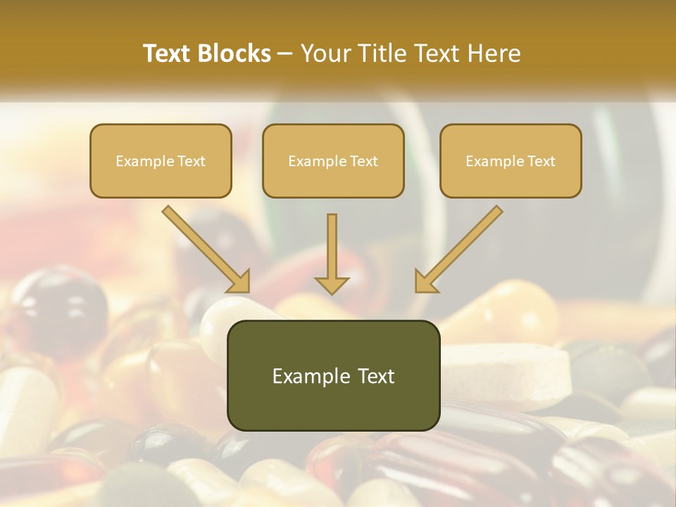 A Bottle Of Pills And Pills On A Table PowerPoint Template