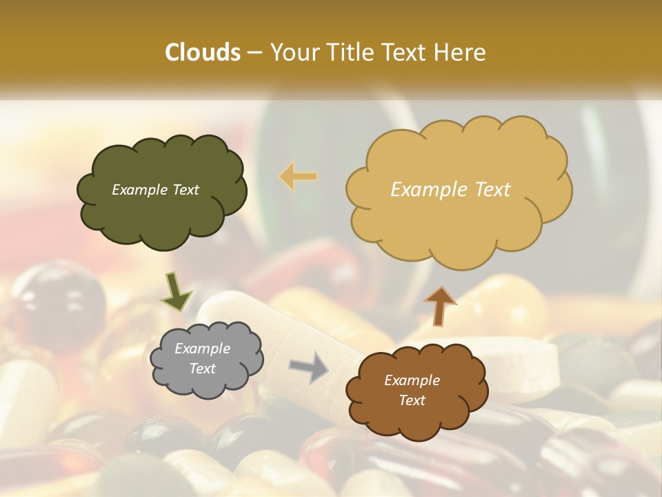 A Bottle Of Pills And Pills On A Table PowerPoint Template