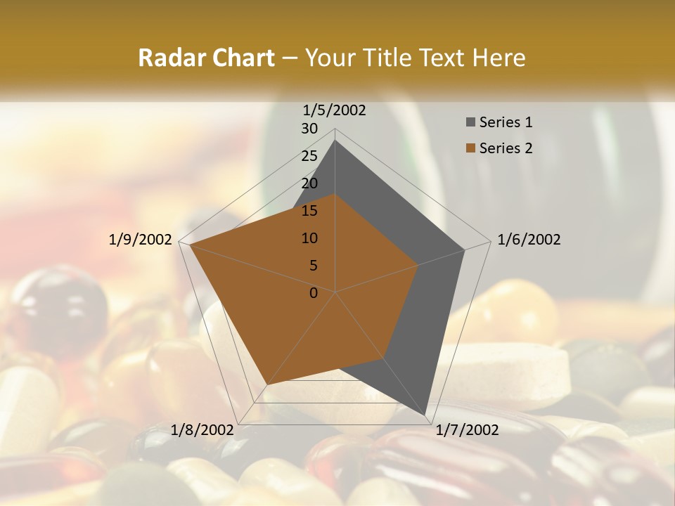 A Bottle Of Pills And Pills On A Table PowerPoint Template