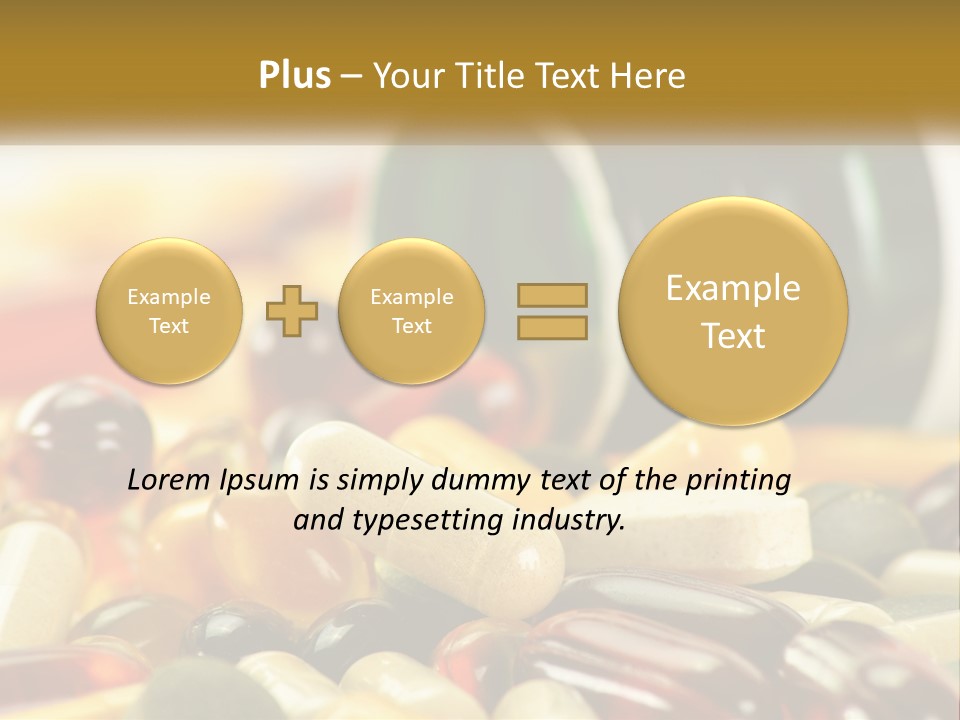 A Bottle Of Pills And Pills On A Table PowerPoint Template