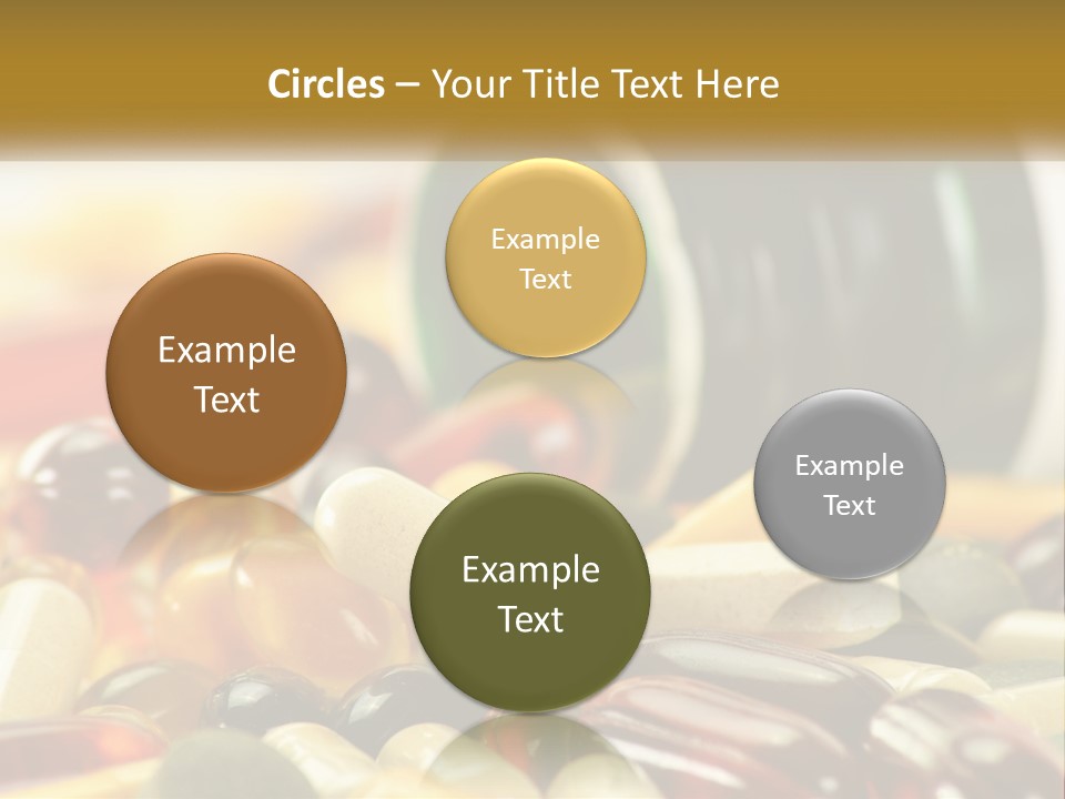 A Bottle Of Pills And Pills On A Table PowerPoint Template