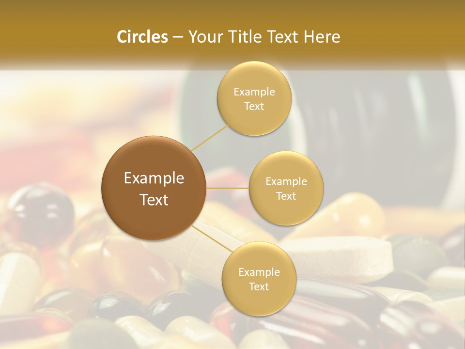 A Bottle Of Pills And Pills On A Table PowerPoint Template