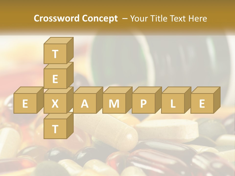 A Bottle Of Pills And Pills On A Table PowerPoint Template