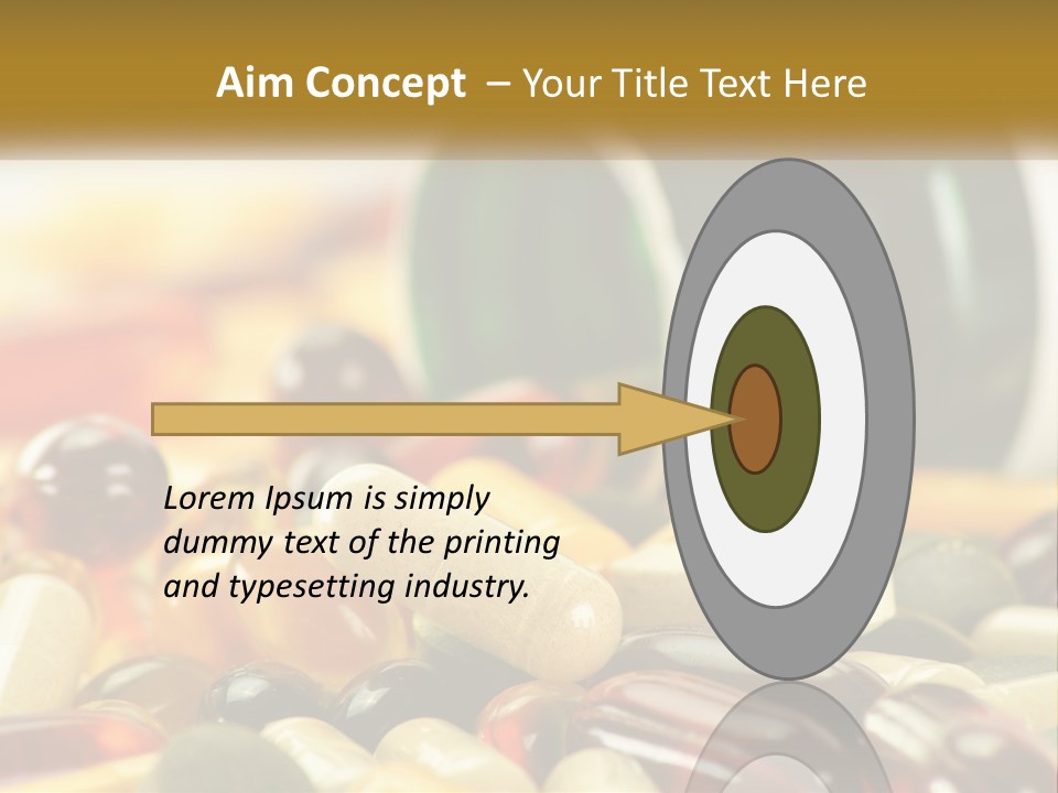 A Bottle Of Pills And Pills On A Table PowerPoint Template