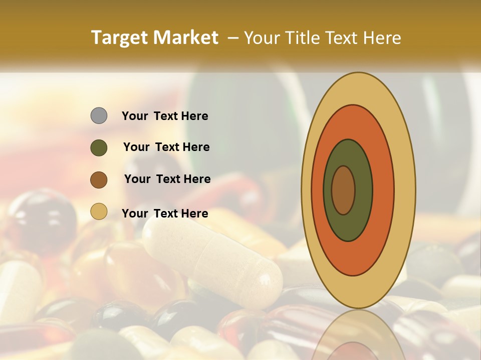 A Bottle Of Pills And Pills On A Table PowerPoint Template