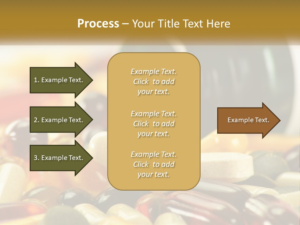 A Bottle Of Pills And Pills On A Table PowerPoint Template