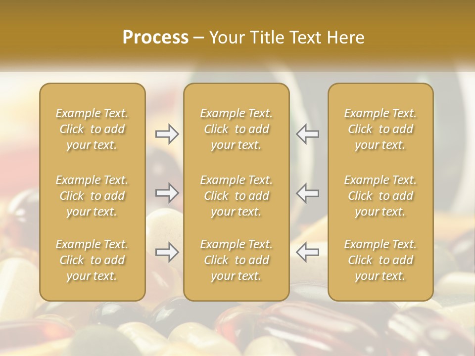 A Bottle Of Pills And Pills On A Table PowerPoint Template