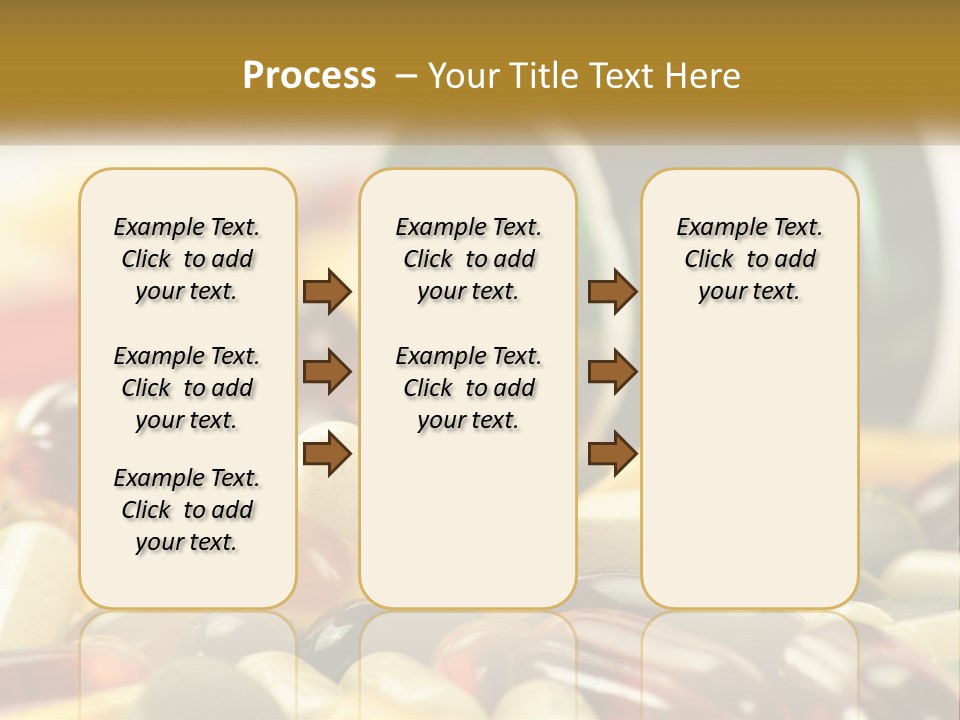 A Bottle Of Pills And Pills On A Table PowerPoint Template