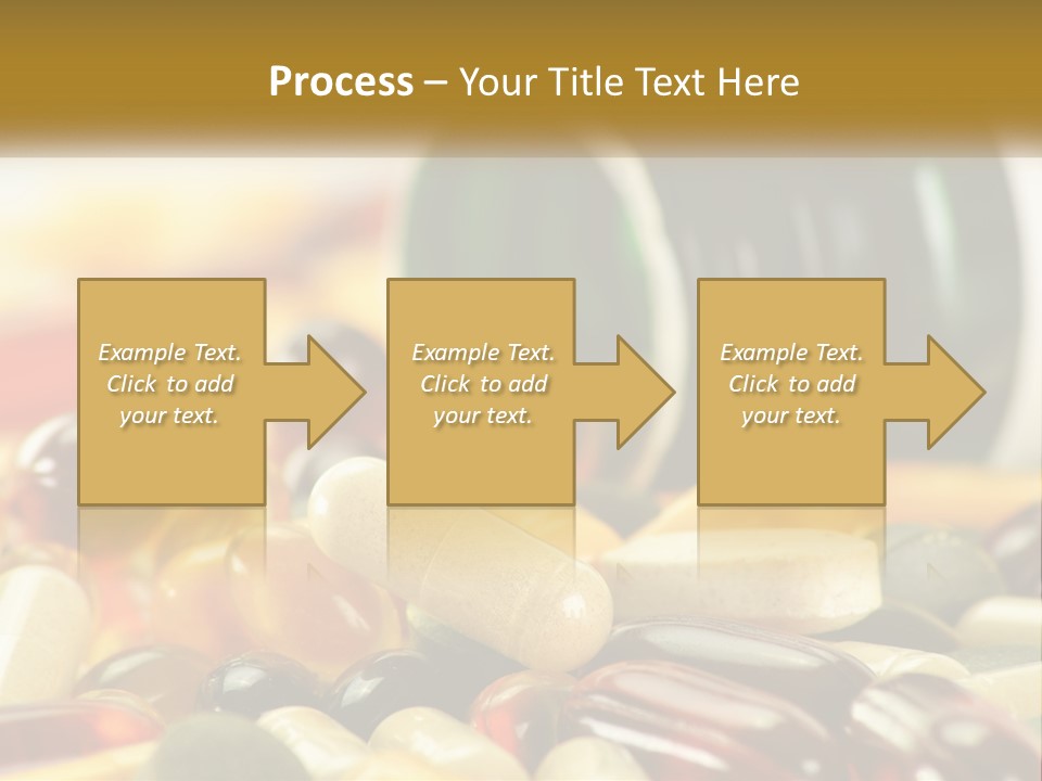 A Bottle Of Pills And Pills On A Table PowerPoint Template