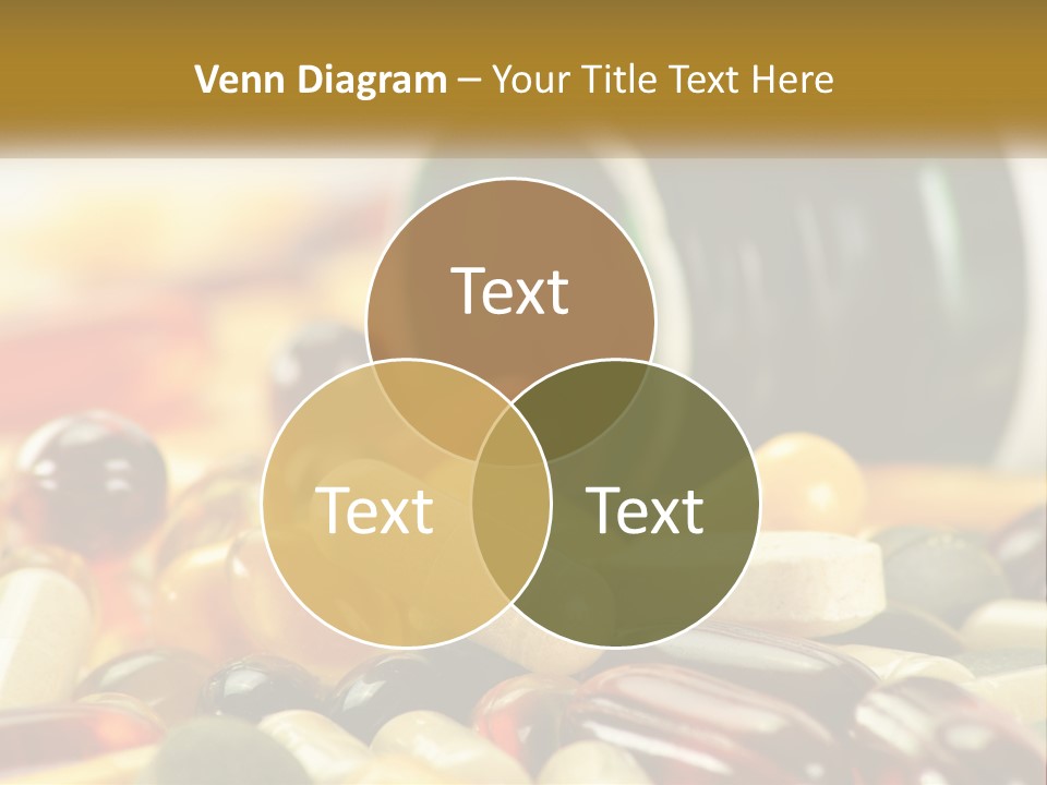 A Bottle Of Pills And Pills On A Table PowerPoint Template