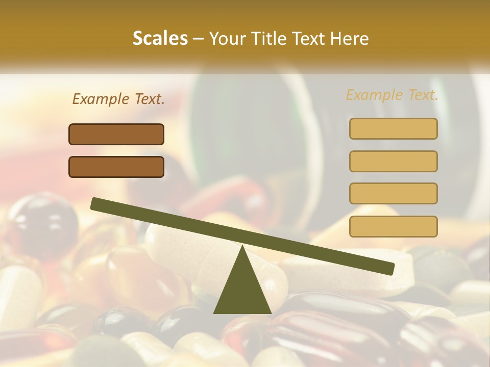 A Bottle Of Pills And Pills On A Table PowerPoint Template