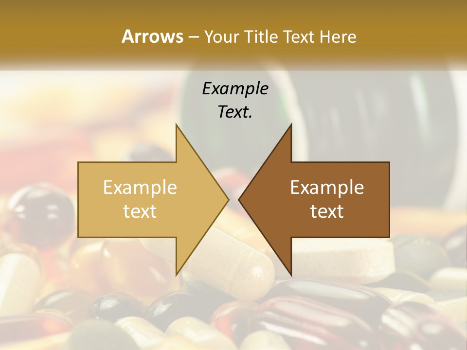 A Bottle Of Pills And Pills On A Table PowerPoint Template