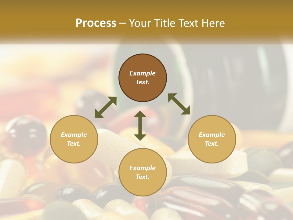A Bottle Of Pills And Pills On A Table PowerPoint Template