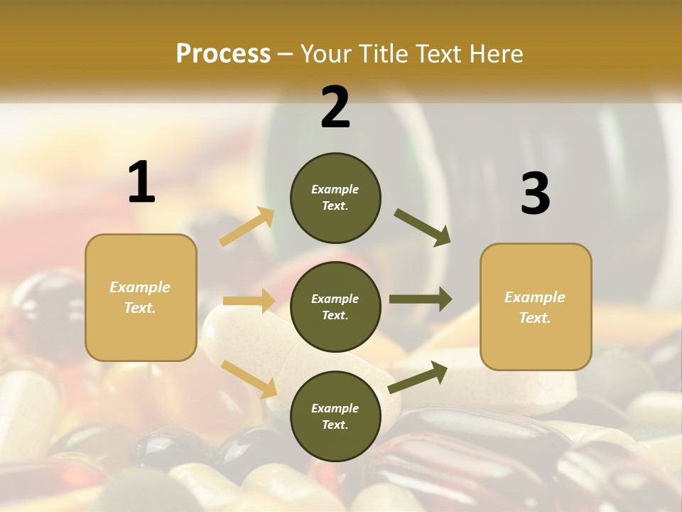 A Bottle Of Pills And Pills On A Table PowerPoint Template