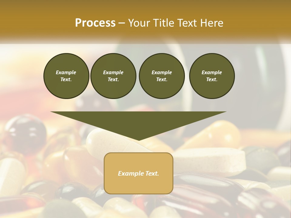 A Bottle Of Pills And Pills On A Table PowerPoint Template