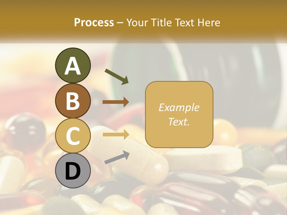 A Bottle Of Pills And Pills On A Table PowerPoint Template