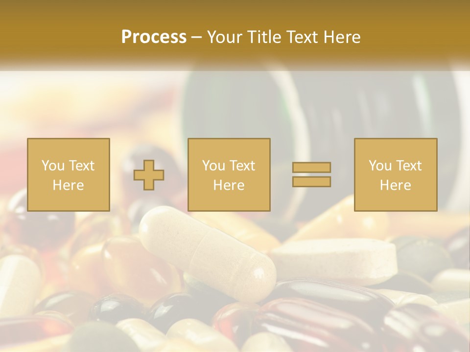 A Bottle Of Pills And Pills On A Table PowerPoint Template