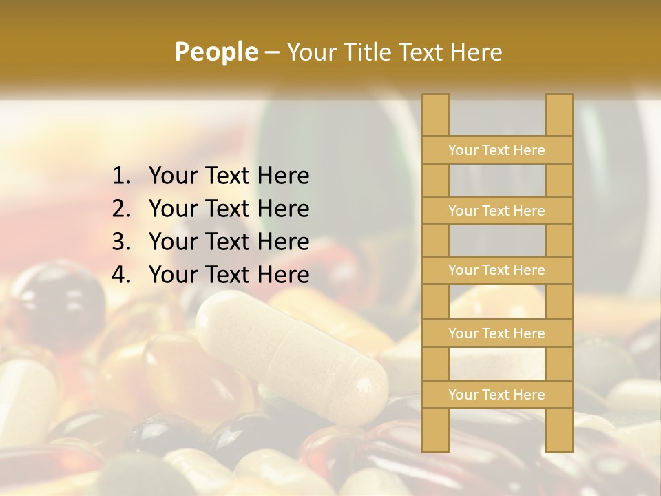 A Bottle Of Pills And Pills On A Table PowerPoint Template